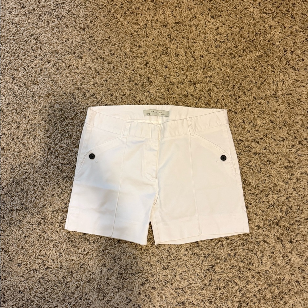 Zara Stylish White Women's Shorts